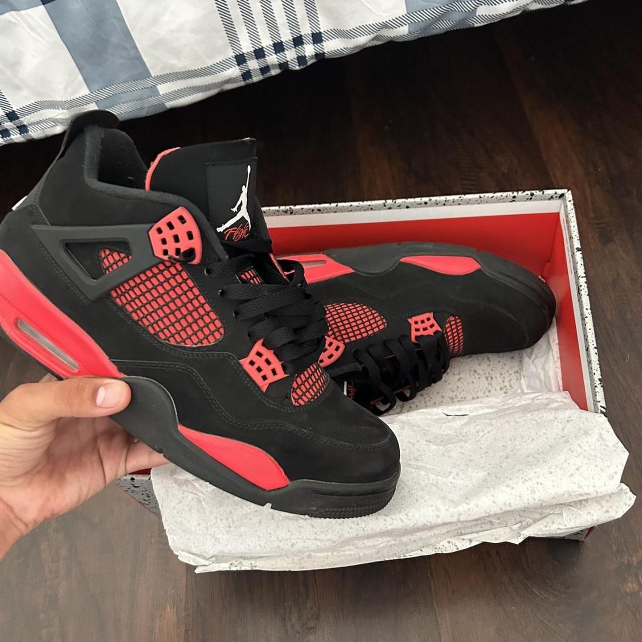 Air Jordan 4 Retro ‘Red Thunders Size 10.5 - Depop