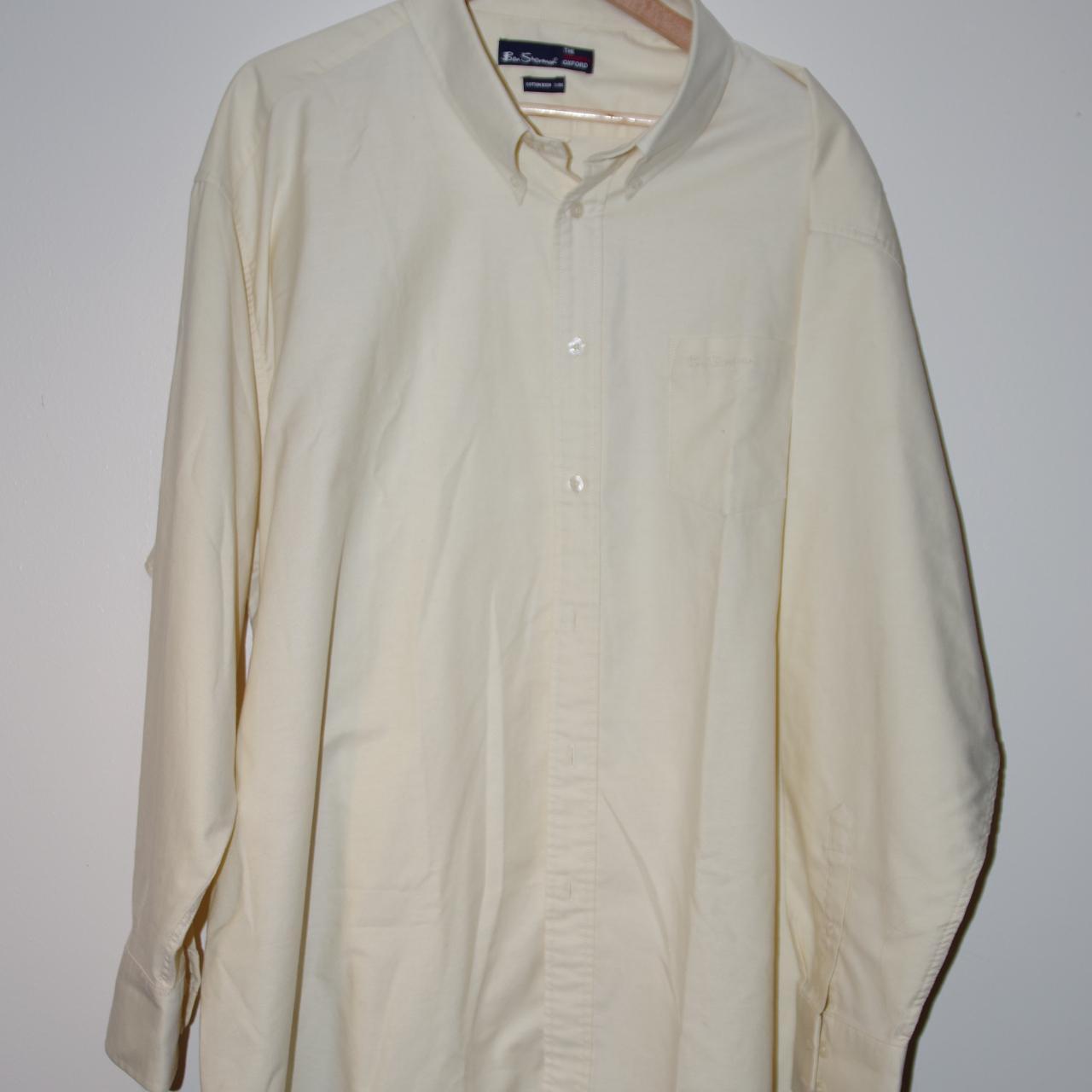 Ben Sherman Long Sleeve Shirt Cream UK Mens... - Depop