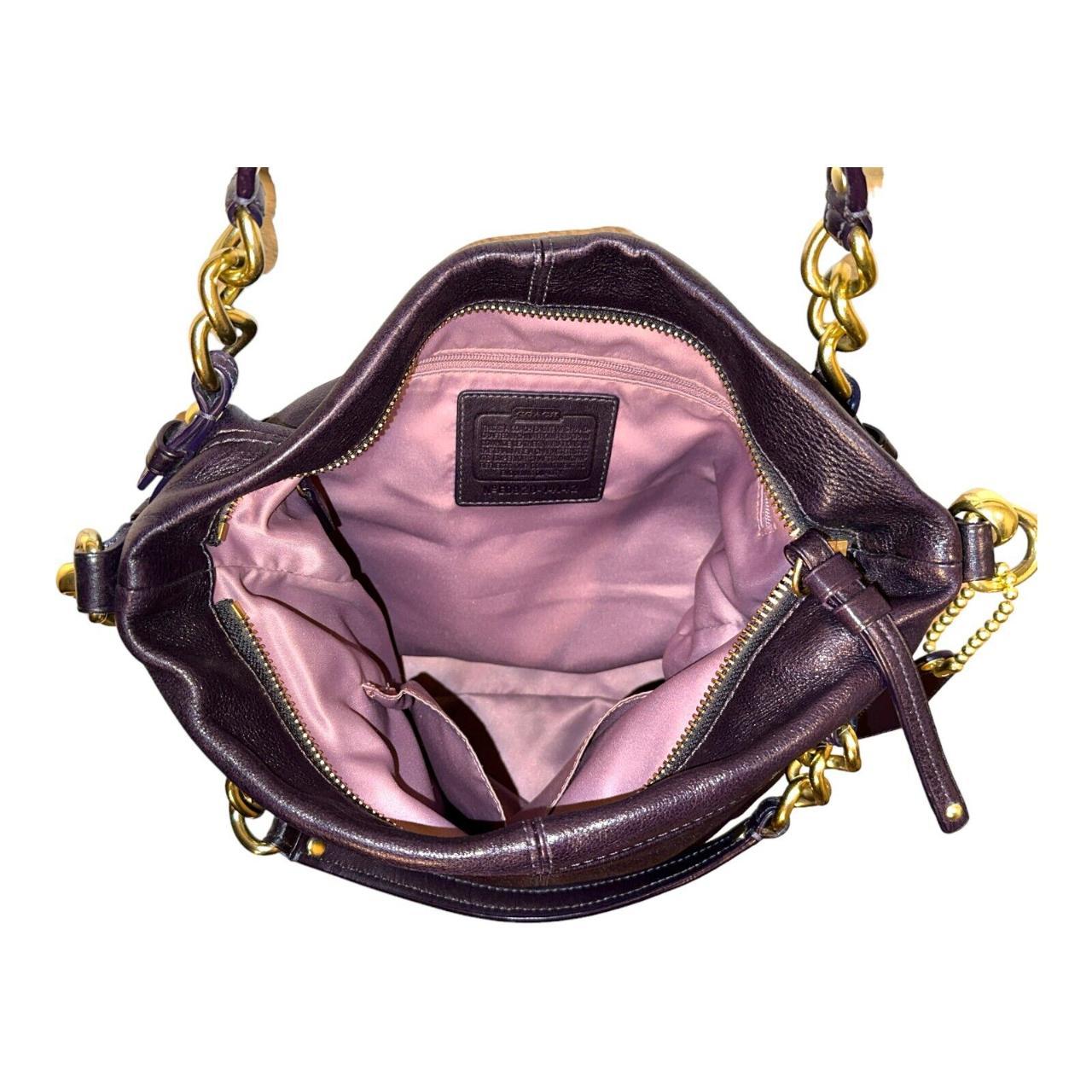 ✨希少✨Coach accessory porch HOBO purple Coach Purple Leather Brooke Hobo Bag in Excellent | Depop
