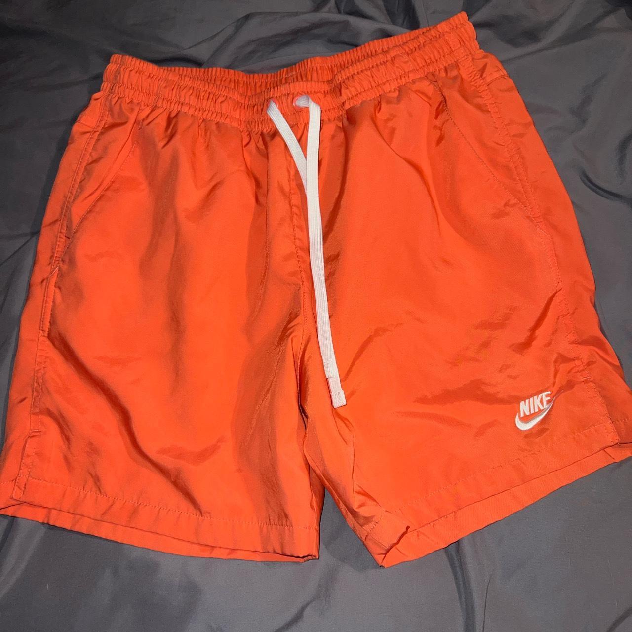 mens nike orange shorts