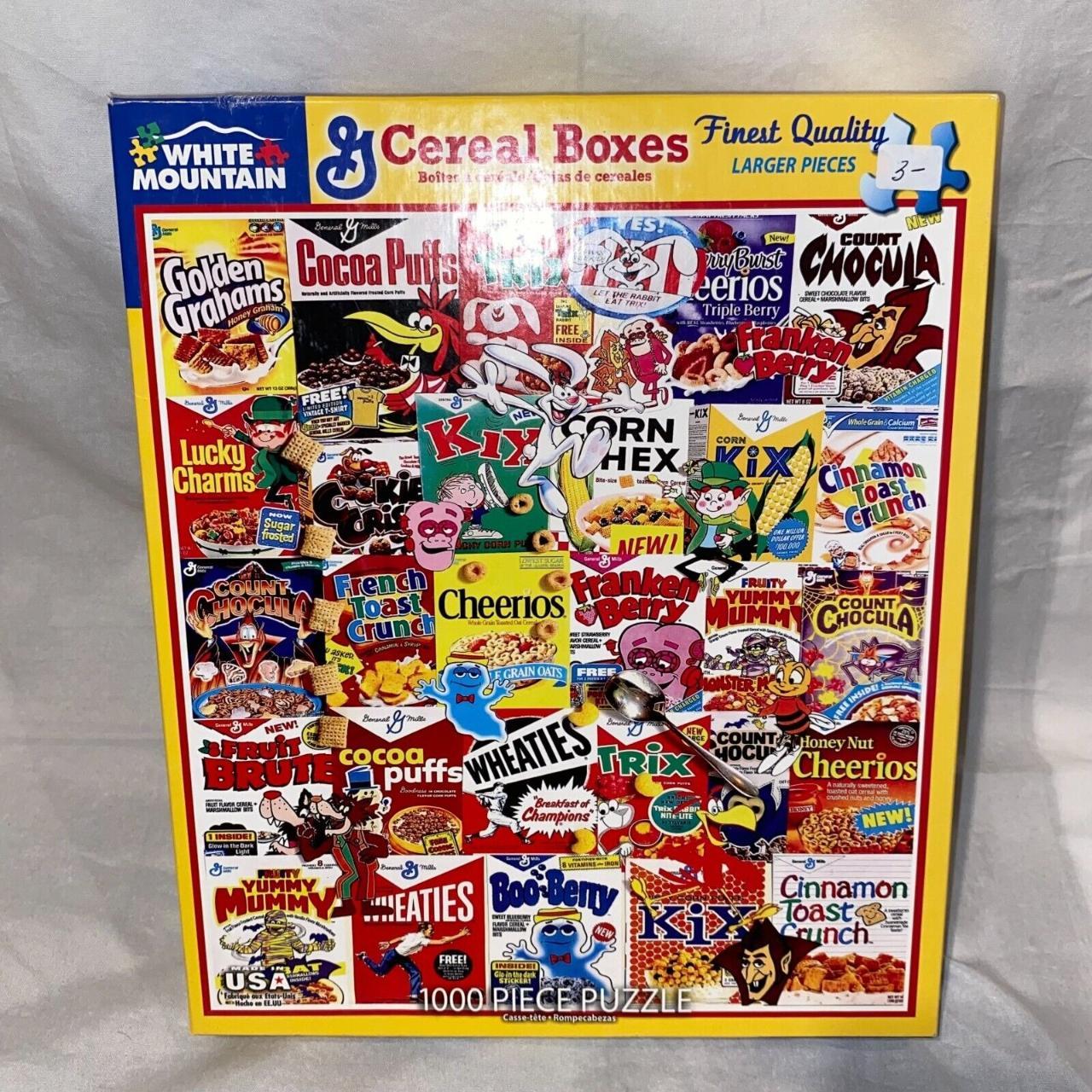 1000 Piece Jigsaw Puzzle - Cereal Boxes – White Mountain Puzzles