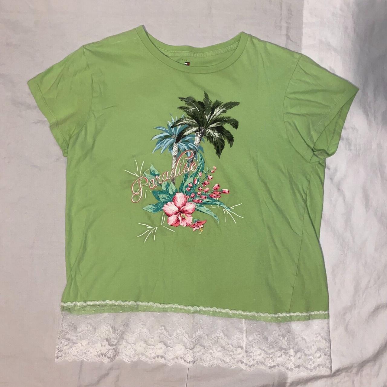 Tommy hilfiger palm tree hot sale shirt