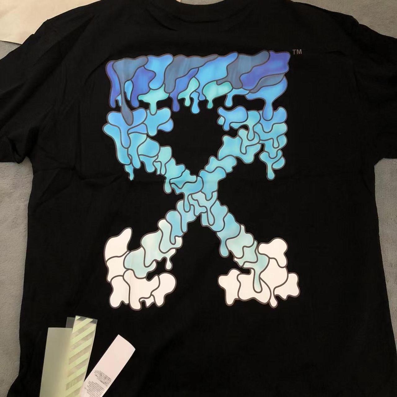 university blue off white shirt