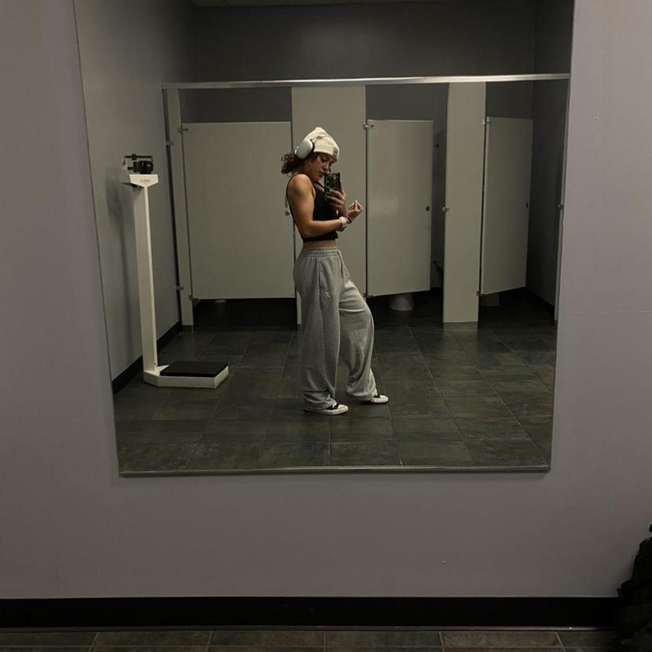 Gymshark grey sweatpants Tiny little stain (going... Depop