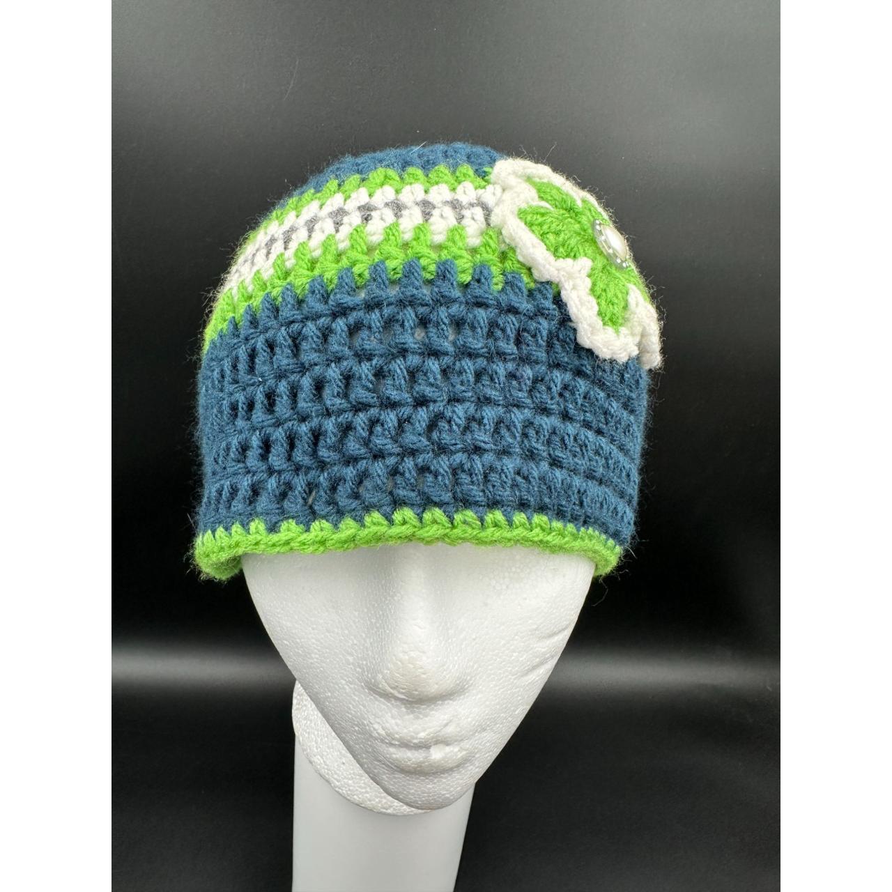 Seattle Seahawks Women's Hat Handmade Crochet