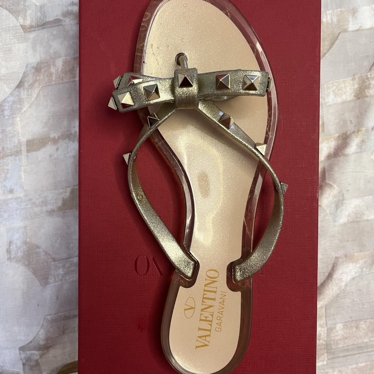 Silver valentino clearance flip flops