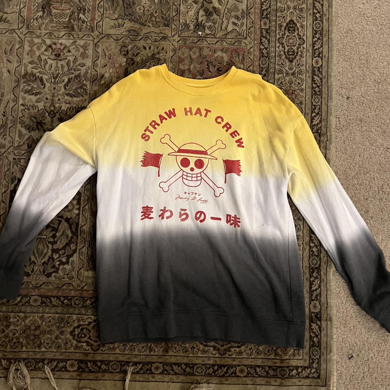 one piece straw hat crewneck sweatshirt Depop