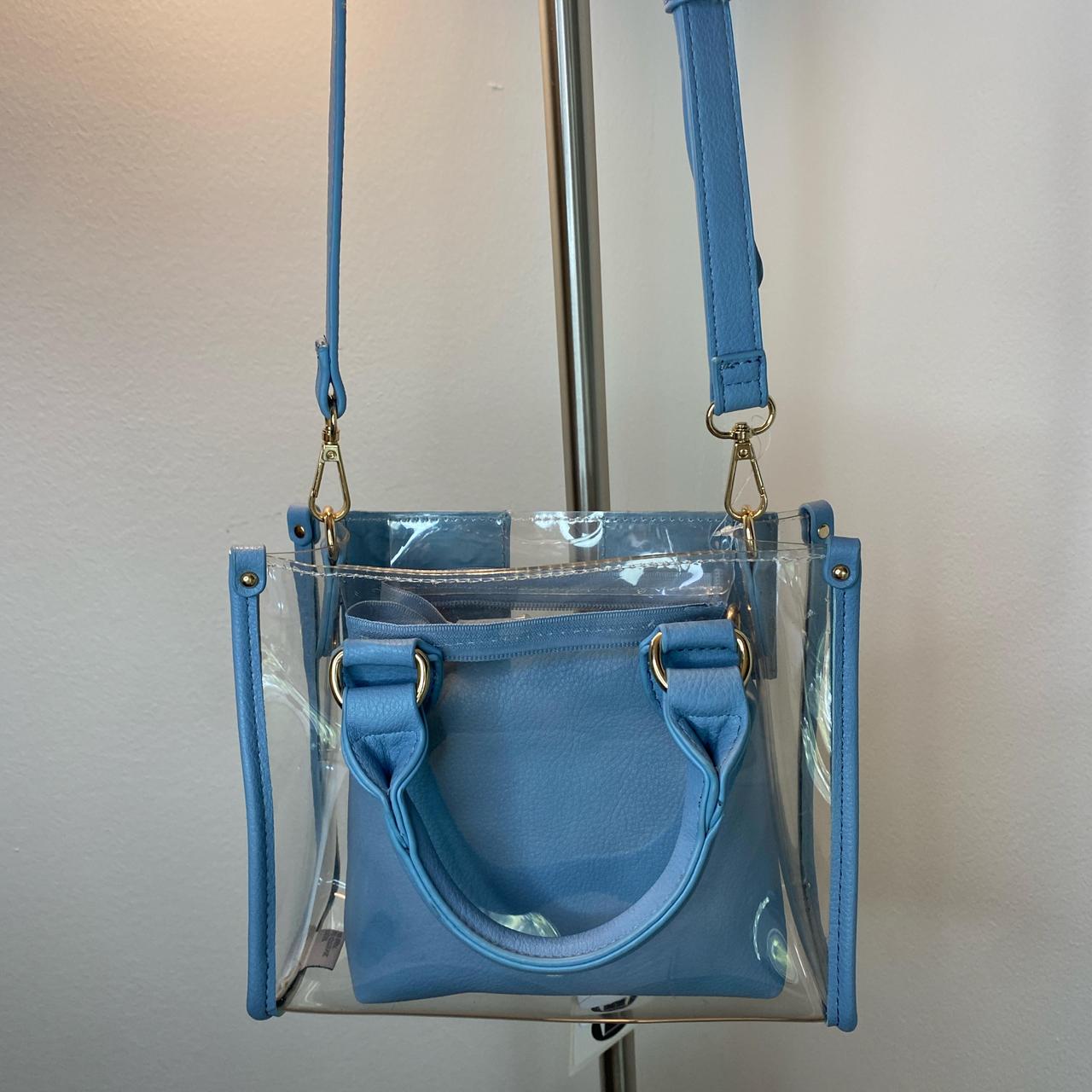 Clear light blue MMS Design Studio bag removal