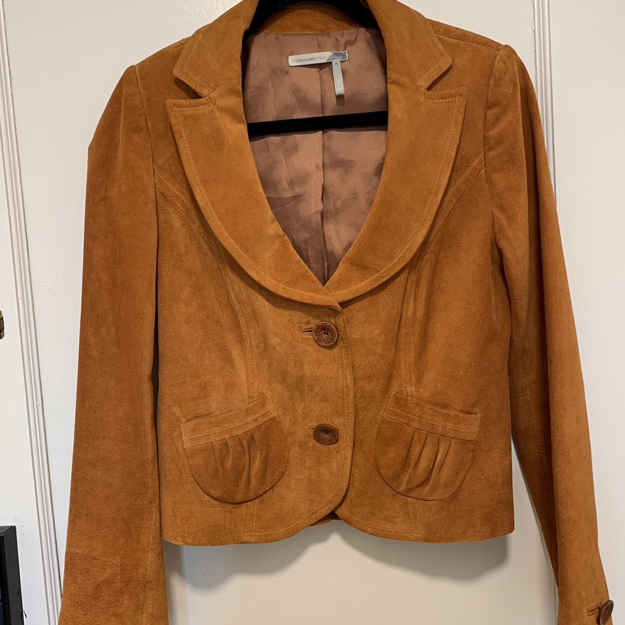 Josephine chaus leather suede collar jacket . Size - Depop