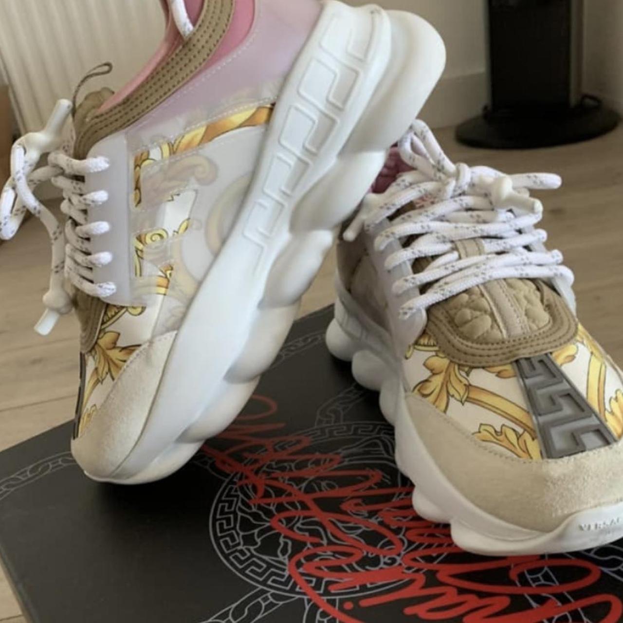 Versace, Shoes, Versace Chain Reactions Twill Size 9 Worn One To A Party  But Never Again
