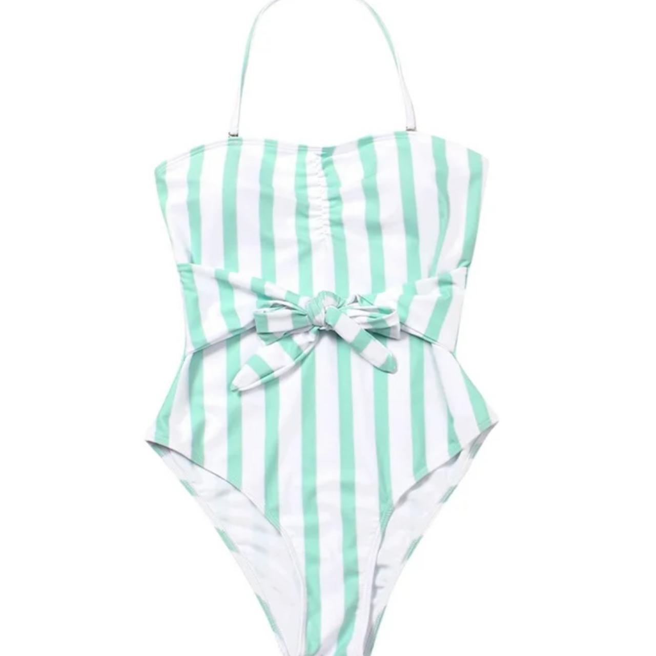 Shein striped swimsuit on sale