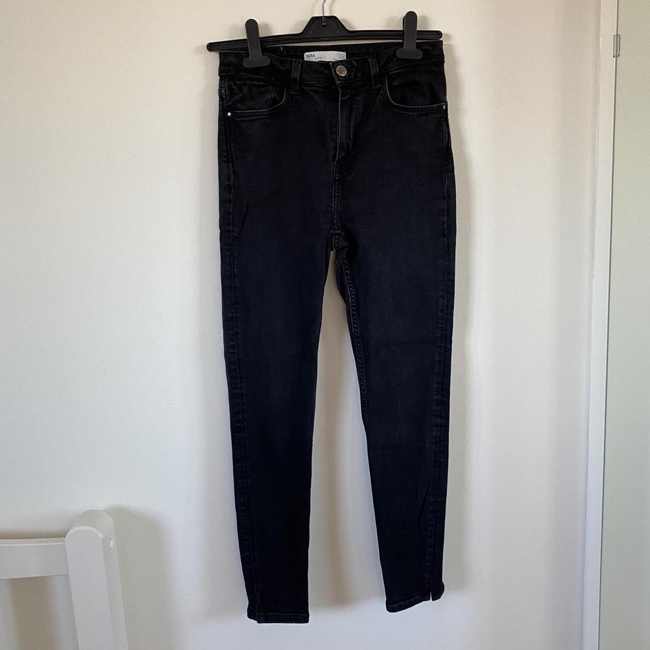 Zara Basic Denim Black Jeans Size UK 10 Good... Depop