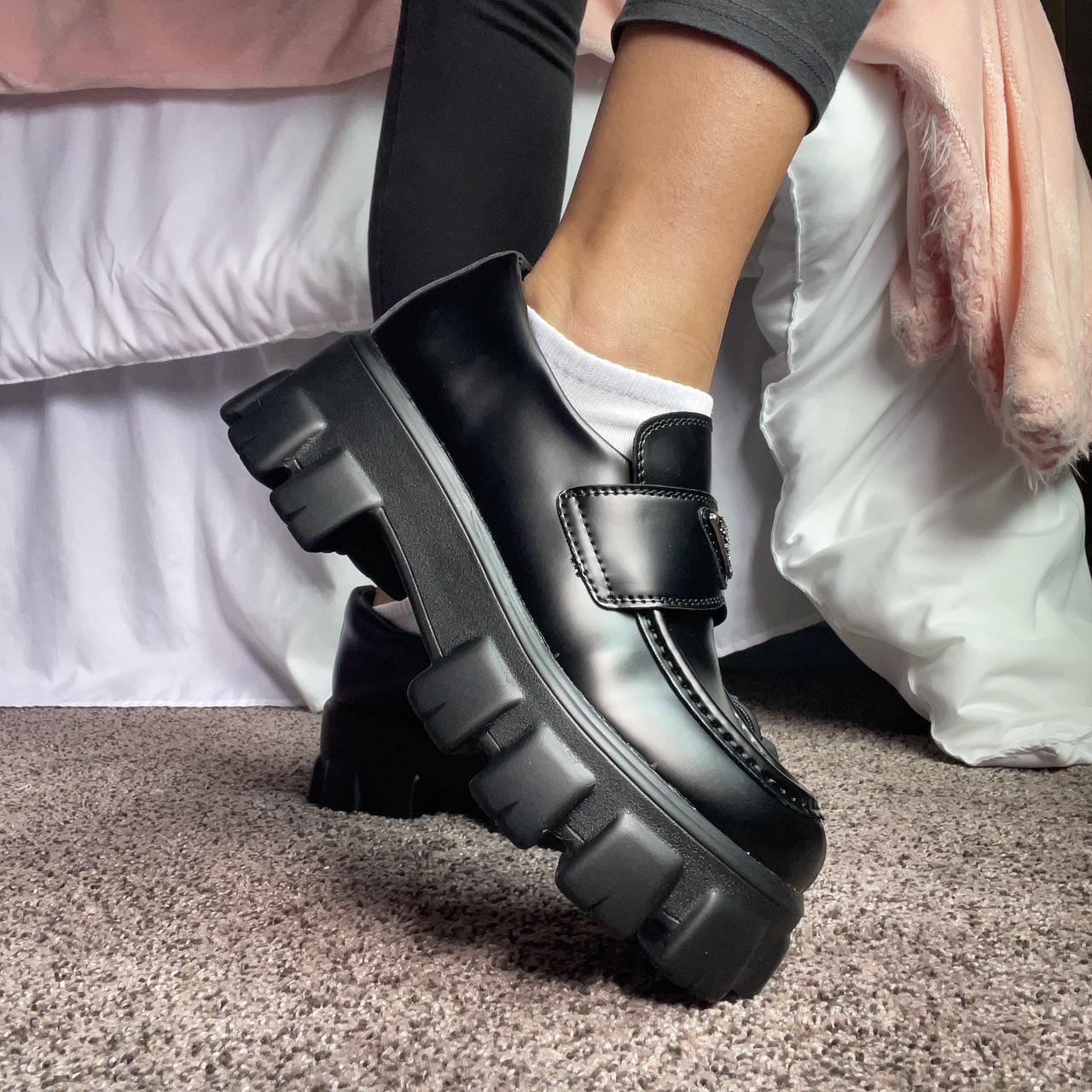 platform prada loafers