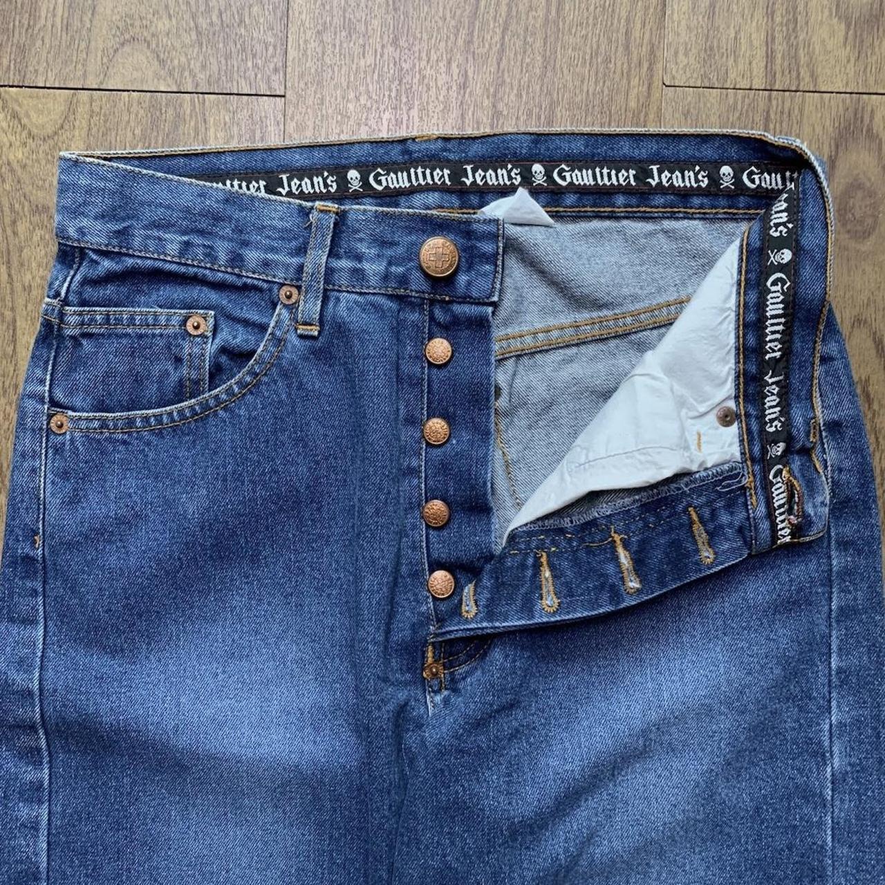 Jean Paul Gaultier Bleached Hem Denim Jeans Depop