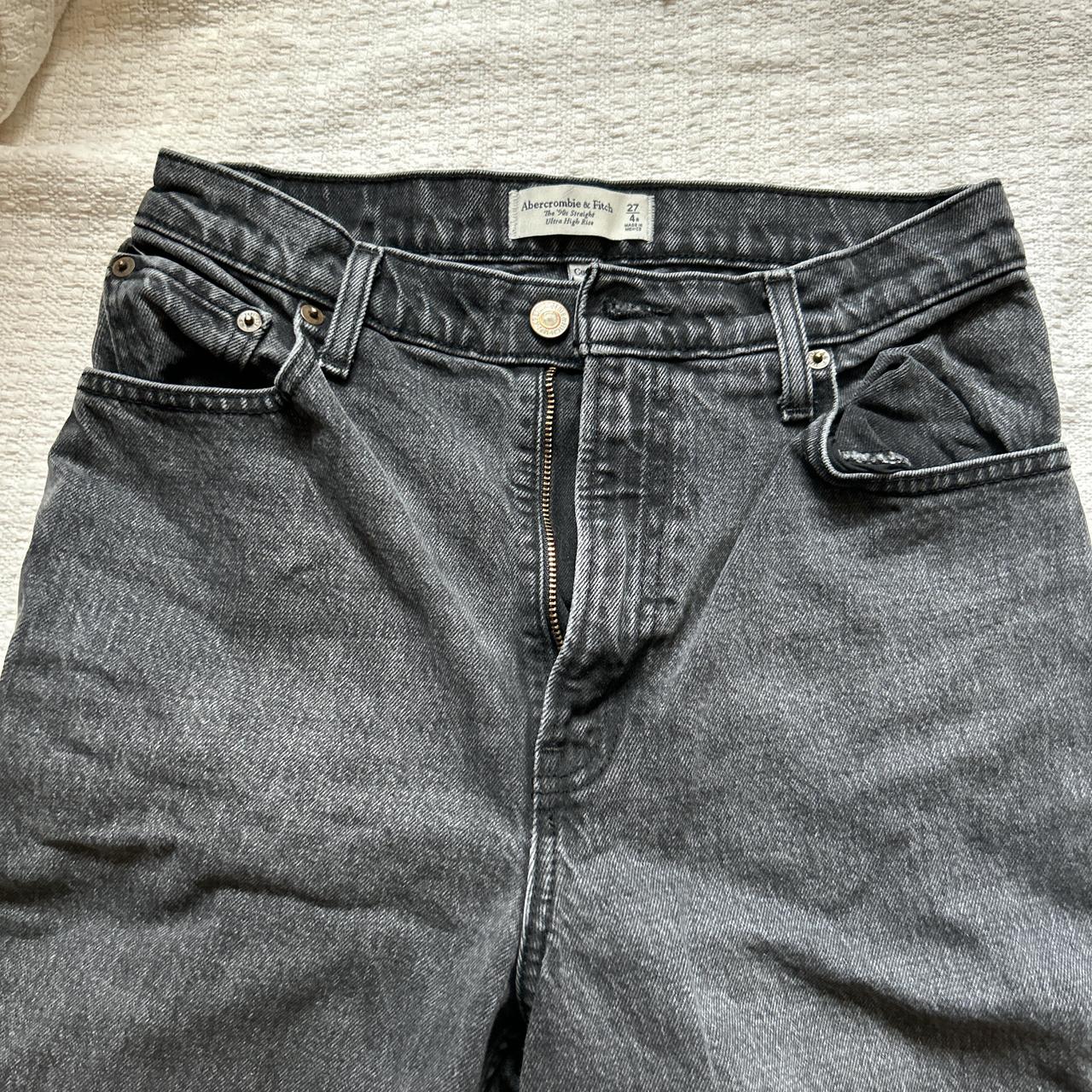 Abercrombie & Fitch black Curve Love 90’s straight... - Depop