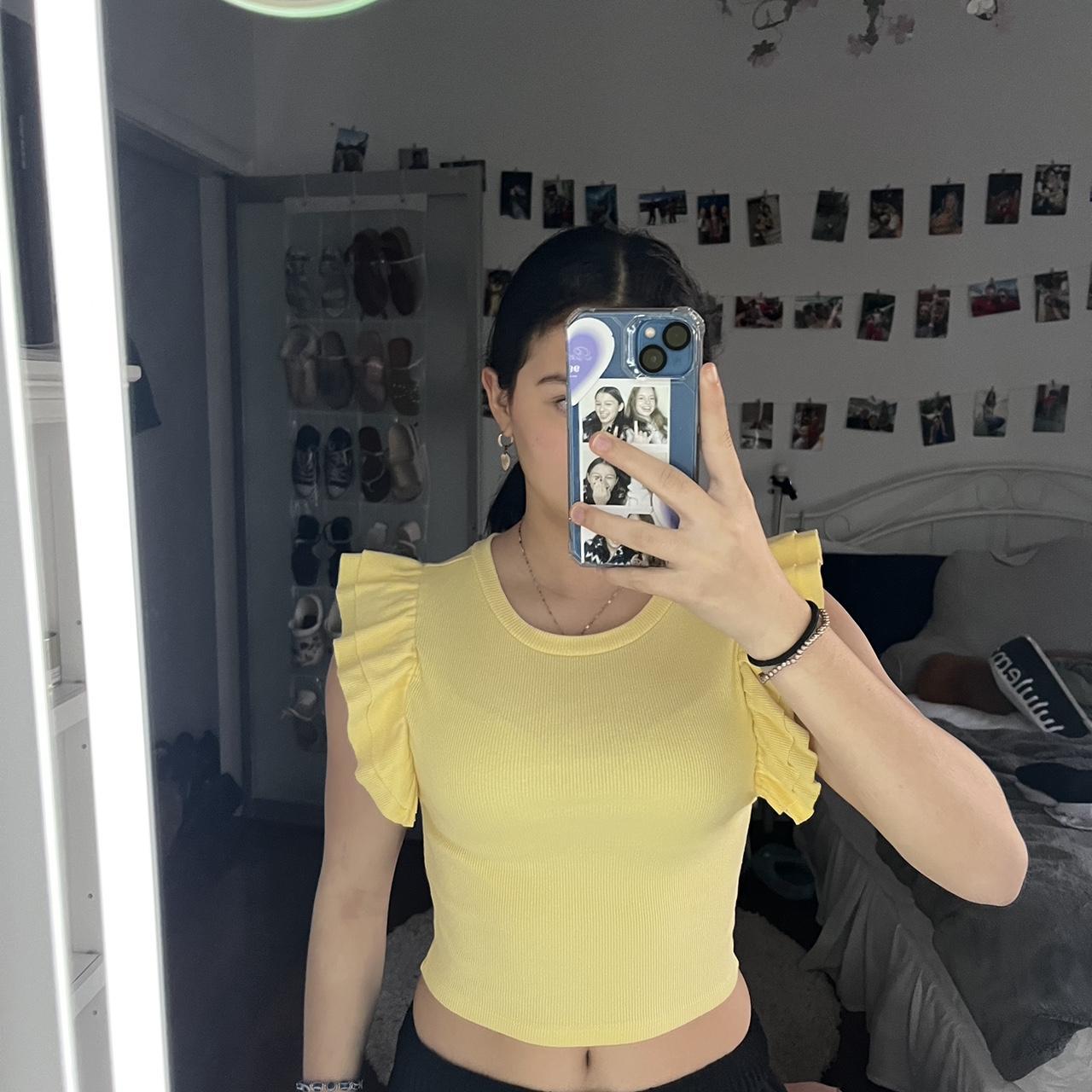 zara ruffle top Depop