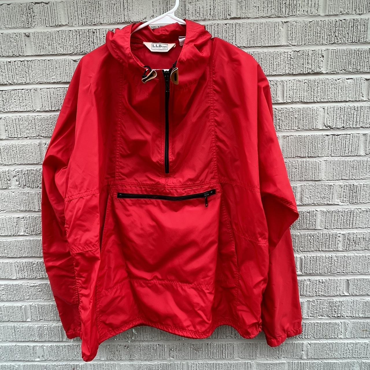 VTG LL bean red windbreaker. Sz XL - Depop