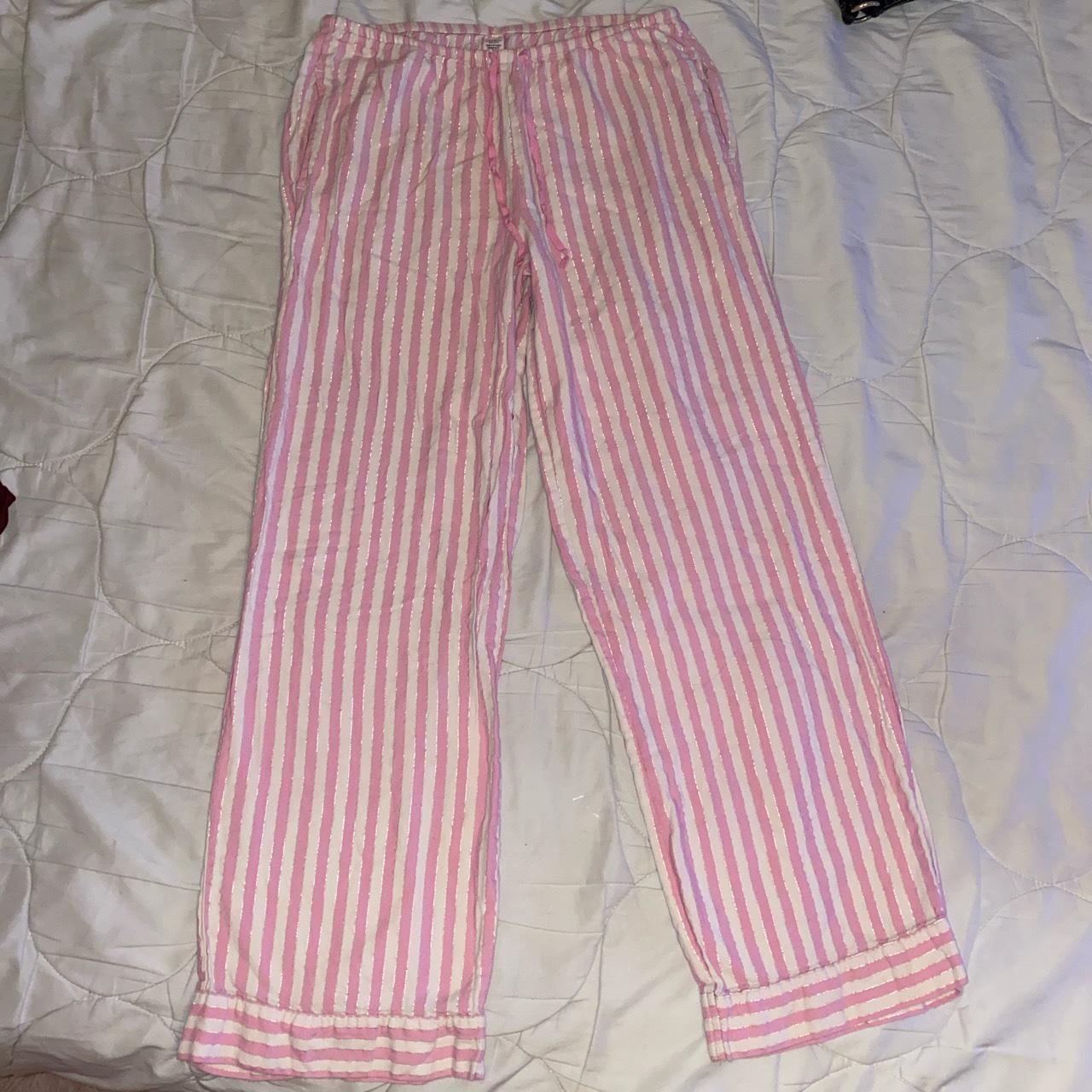 Victoria’s secret striped pajama bottoms - in v good... - Depop