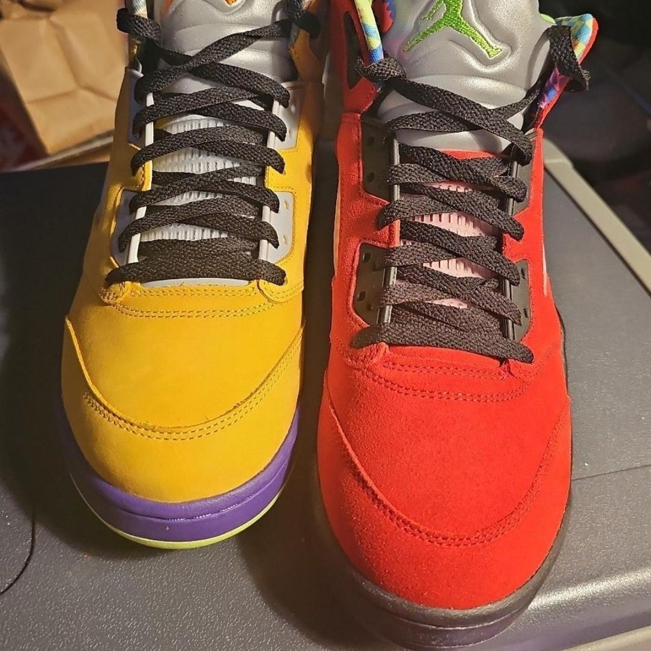 retro 5s red and yellow
