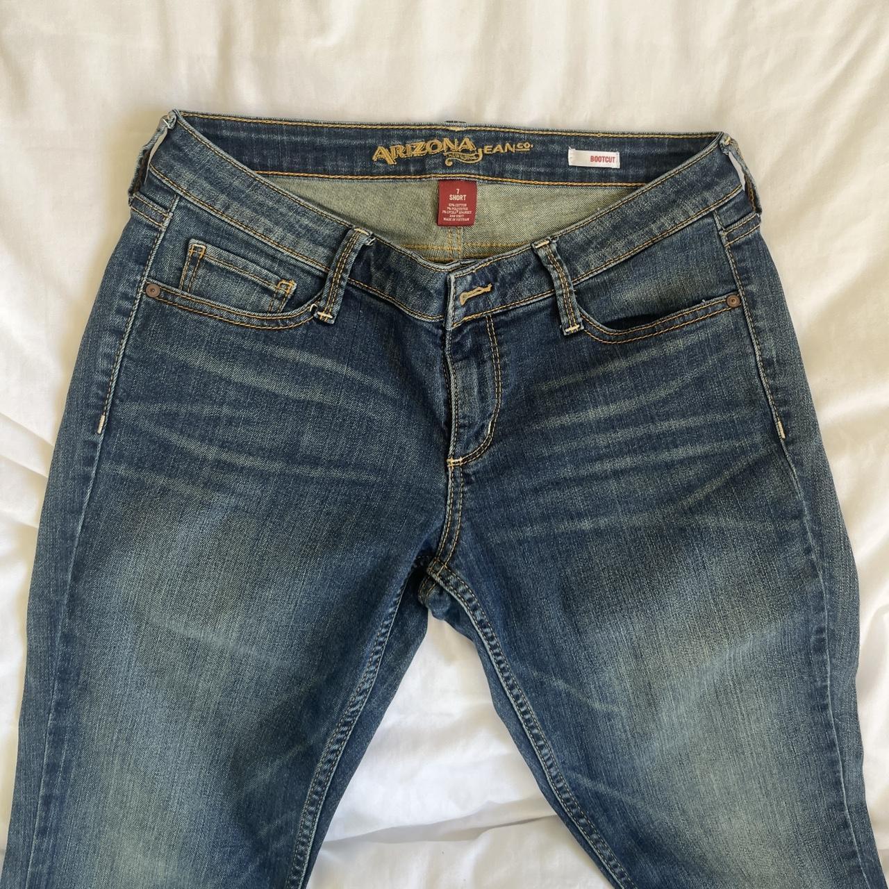 arizona jeans co. bootcut jeans💕 size 7, short waist... - Depop