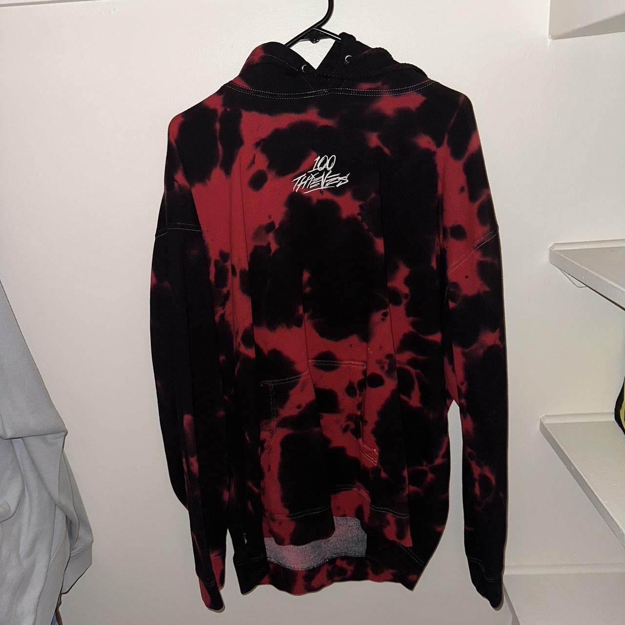 Depop 100 Thieves Black And Red Hoodie 100T Jam Hoodie