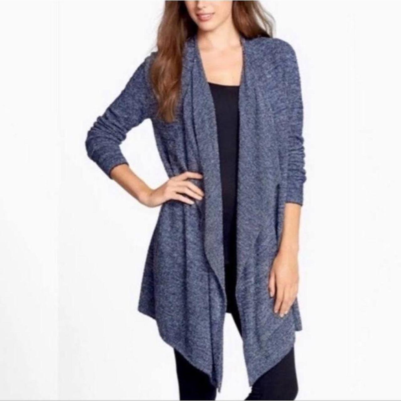 BAREFOOT DREAMS Bamboo Chic Lite on sale Knit Style 436 open front cardigan NAVY