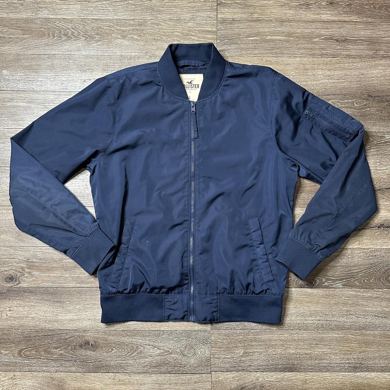 Hollister blue bomber jacket 2025