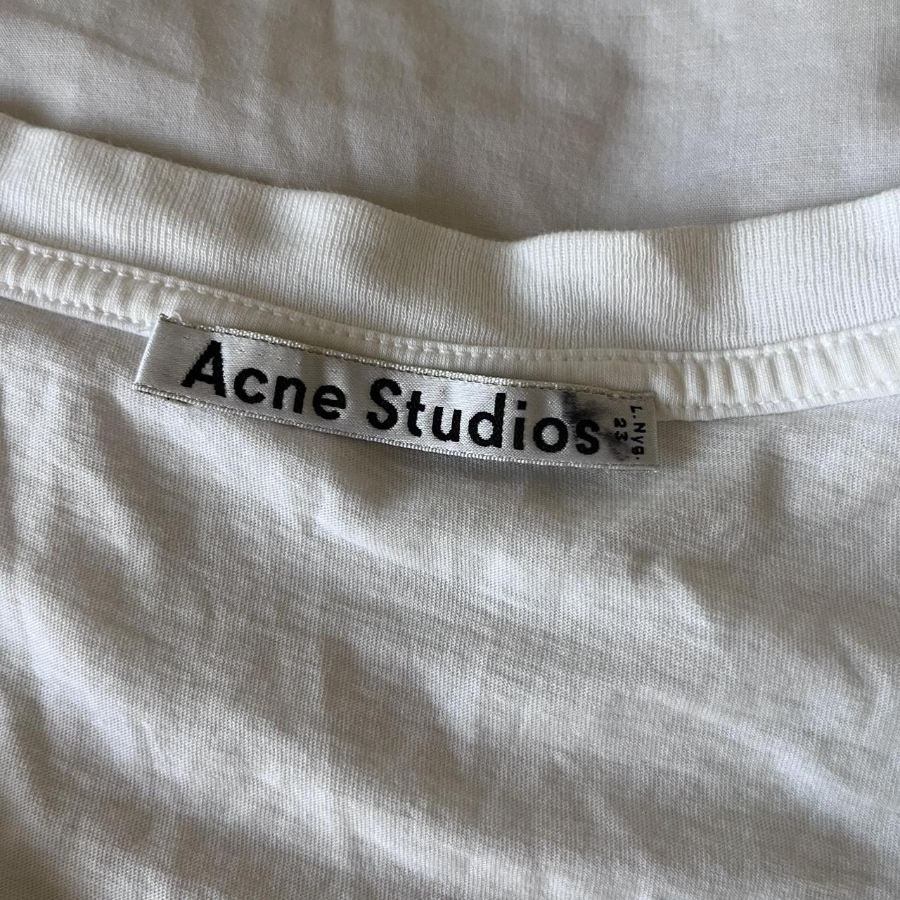 ACNE STUDIOS white tshirt. Oversized on 6-8. Has a... - Depop