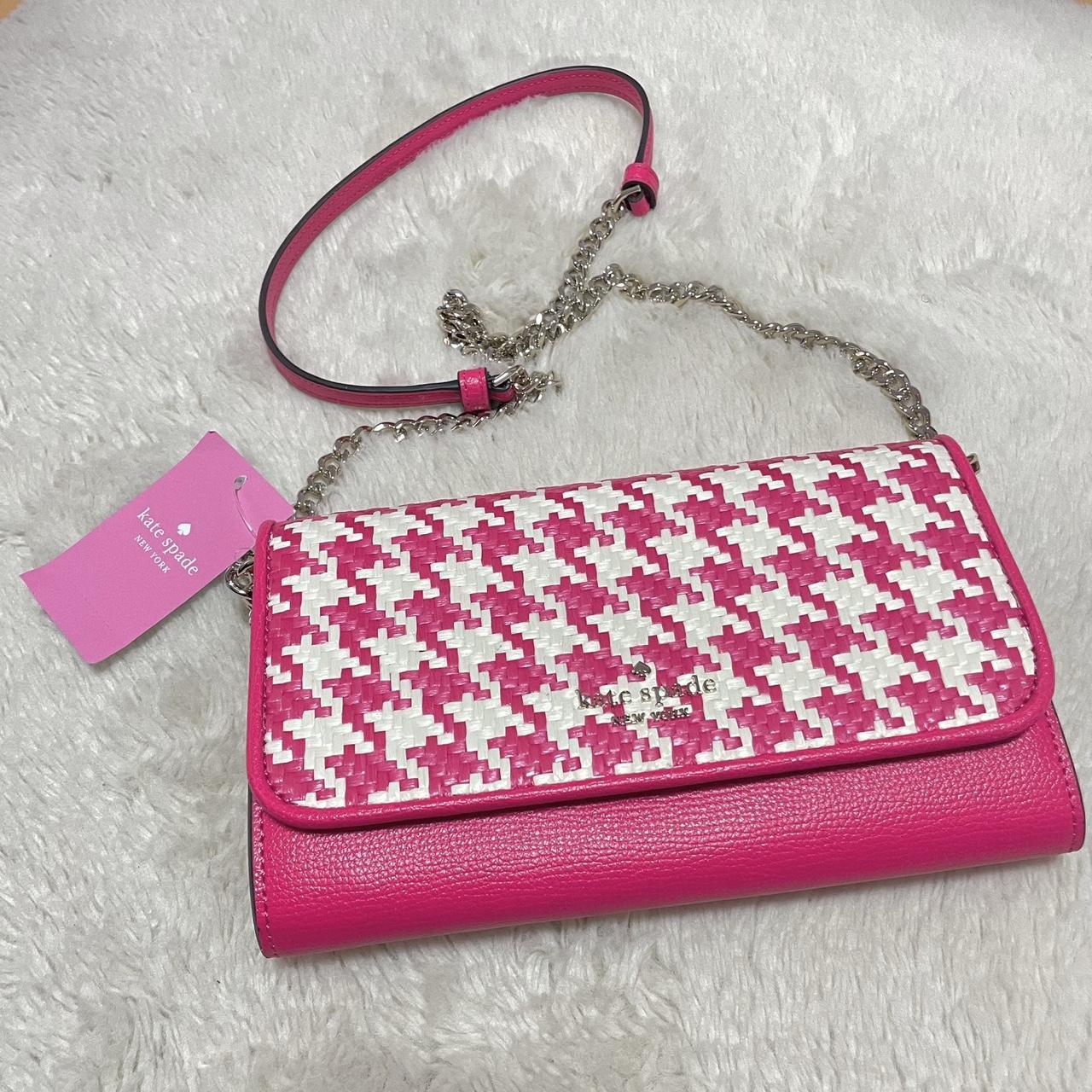 Kate Spade Houndstooth Chain Darcy Wallet Crossbody store