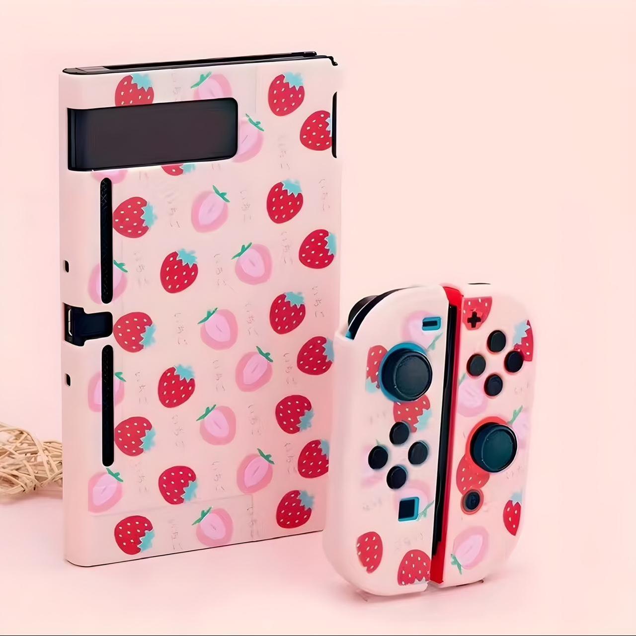 Strawberry shortcake kawaii peach Nintendo switch... - Depop