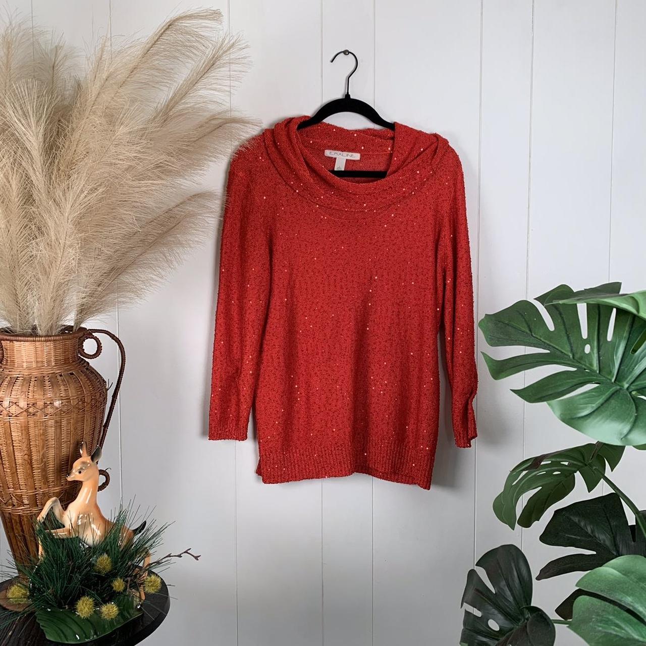 Womens red clearance sparkle sweater