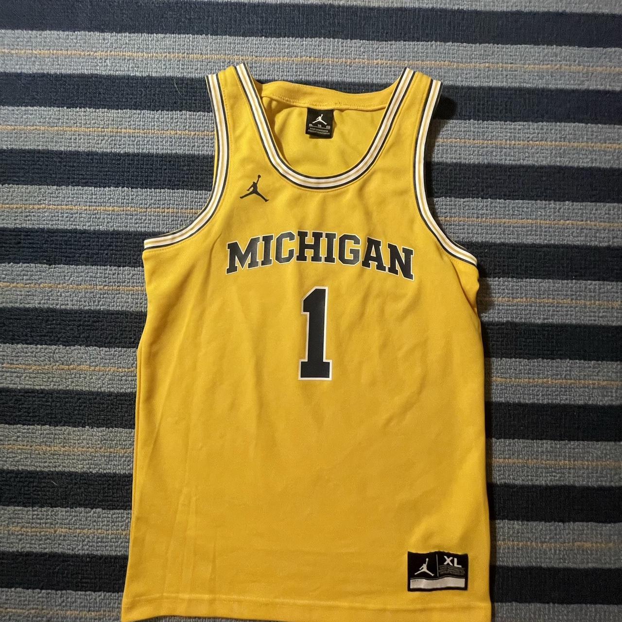 Michigan basketball hot sale jersey jordan