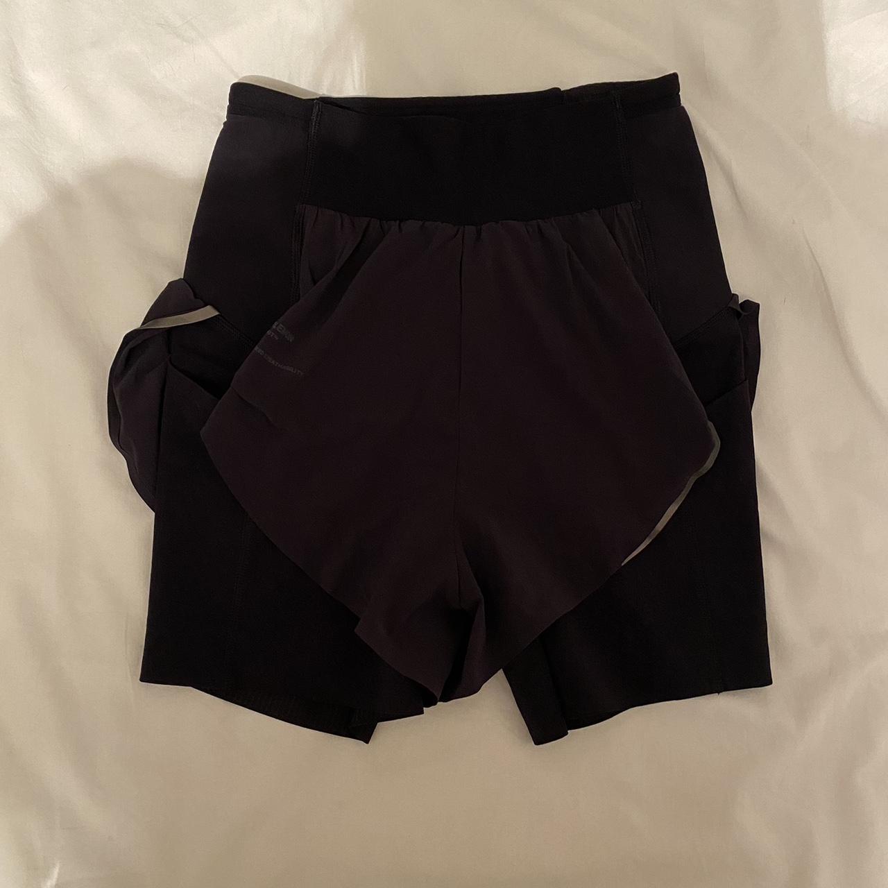 Running and workout black lululemon shorts - Depop