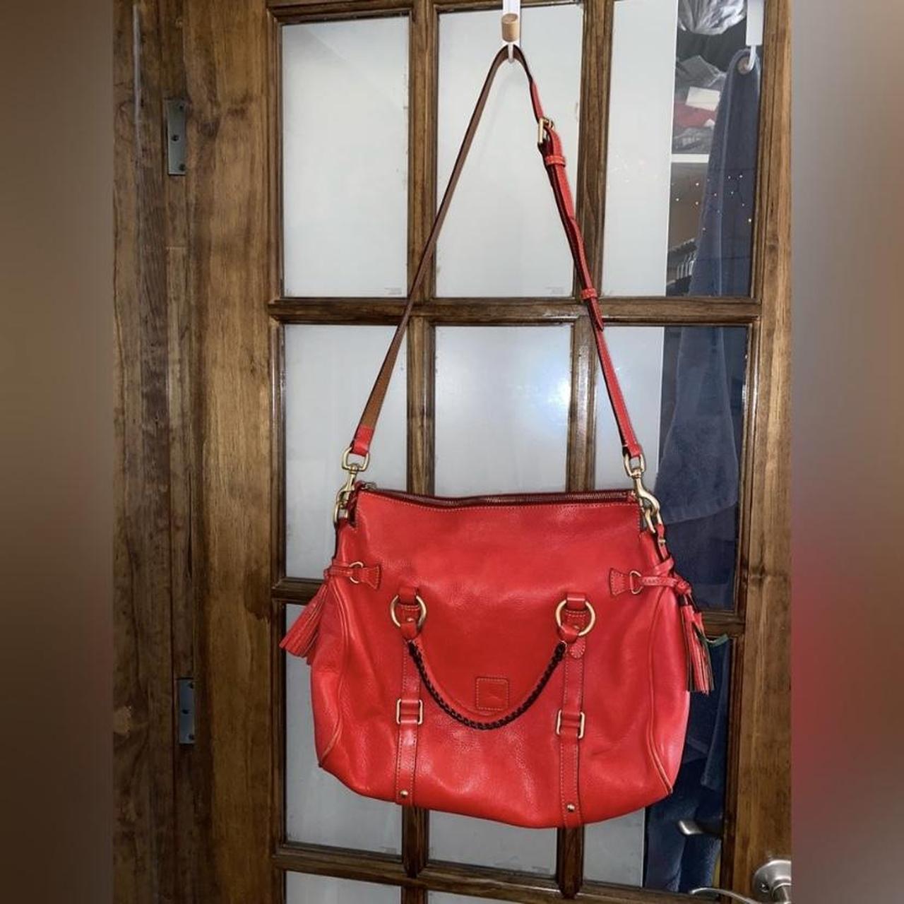 Dooney and bourke red leather online bag