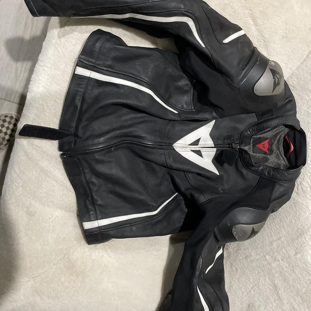 Dainese motorcycle leather racing jacket - Depop