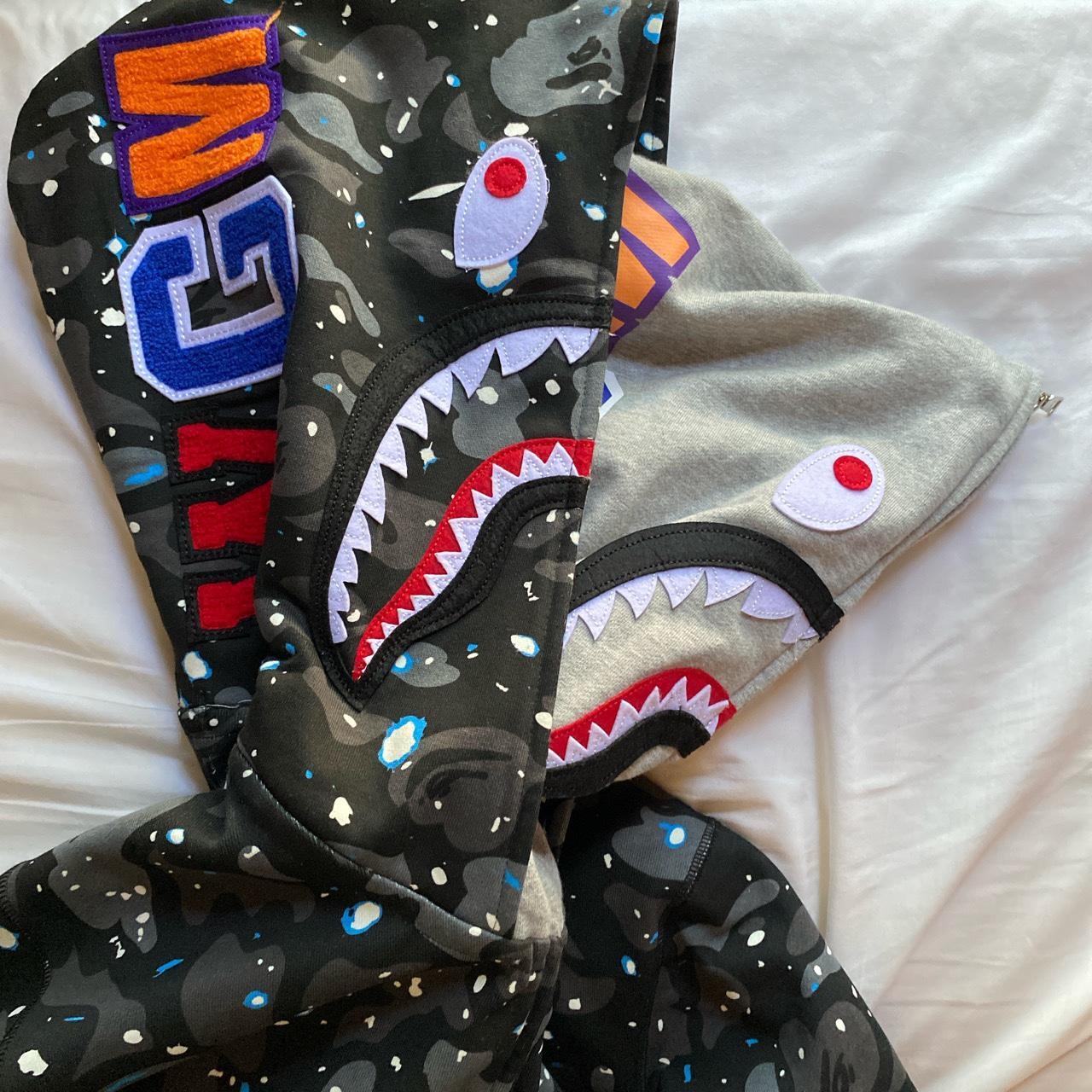 Bape shark space sale camo hoodie