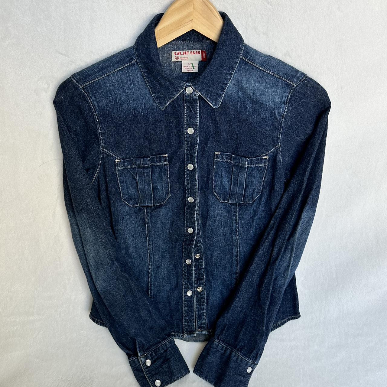 Vintage, Denim, Guess, button up. Super nice fit,... - Depop