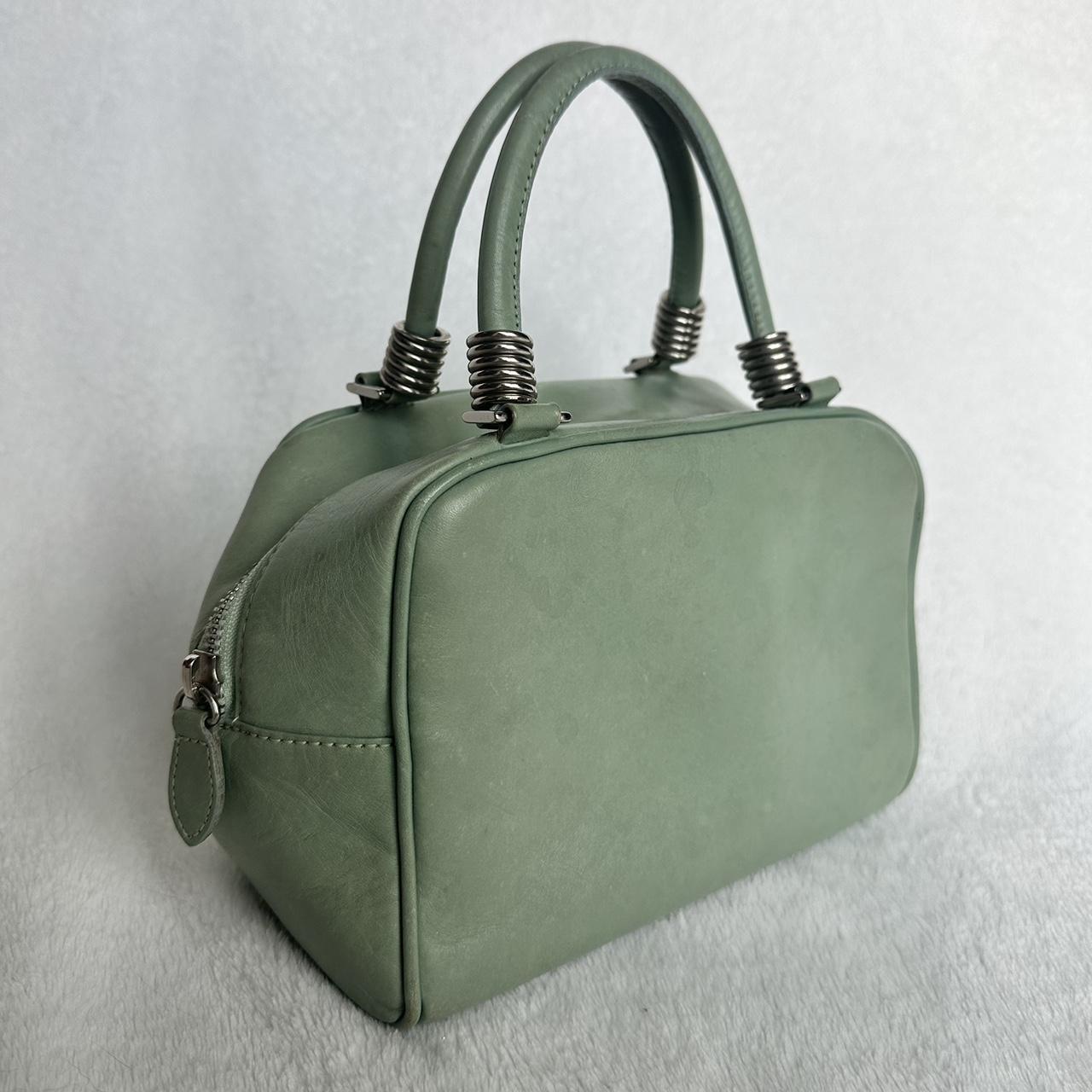 Vintage Arezzo green purse with silver accents