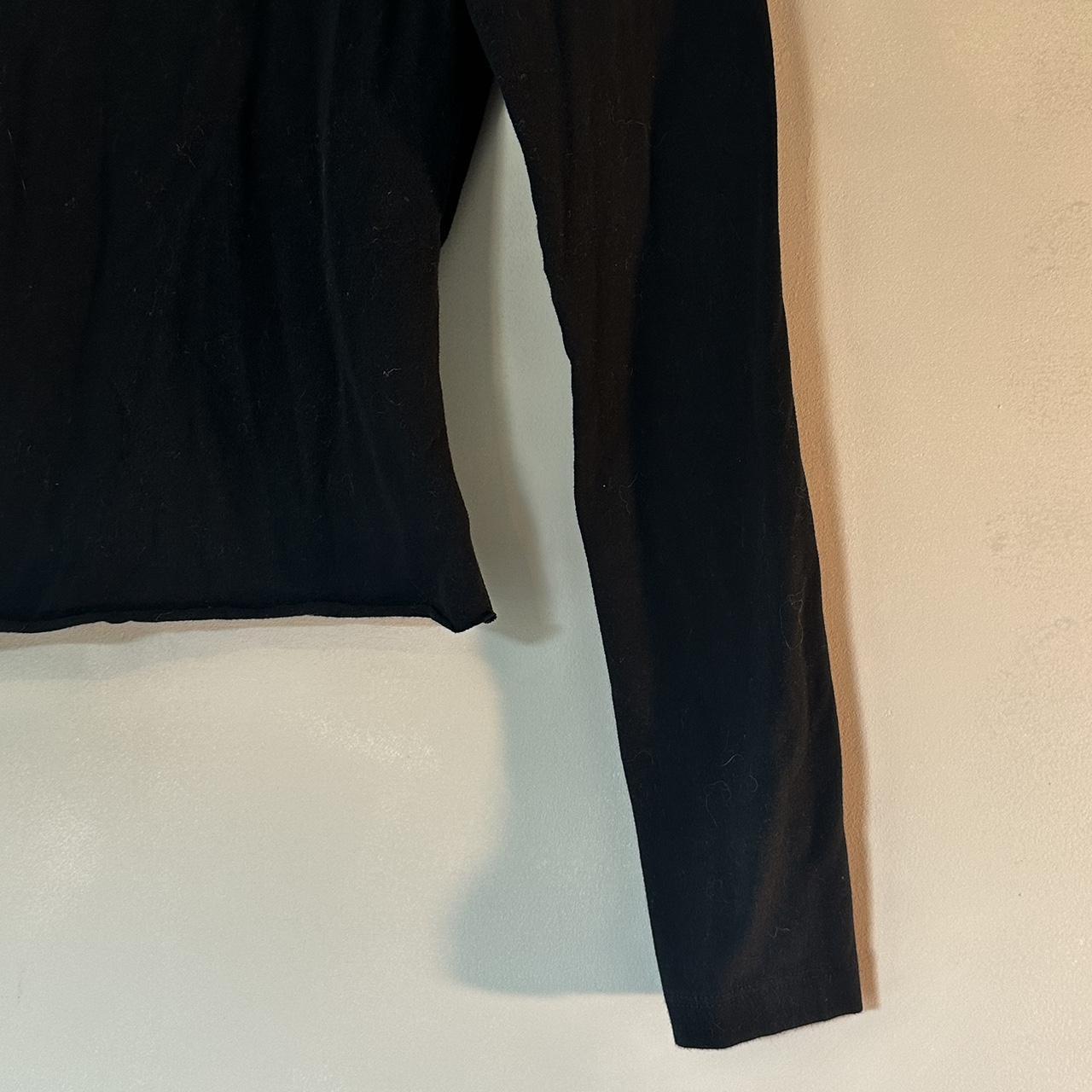 american apparel black long sleeve tee (medium but... - Depop