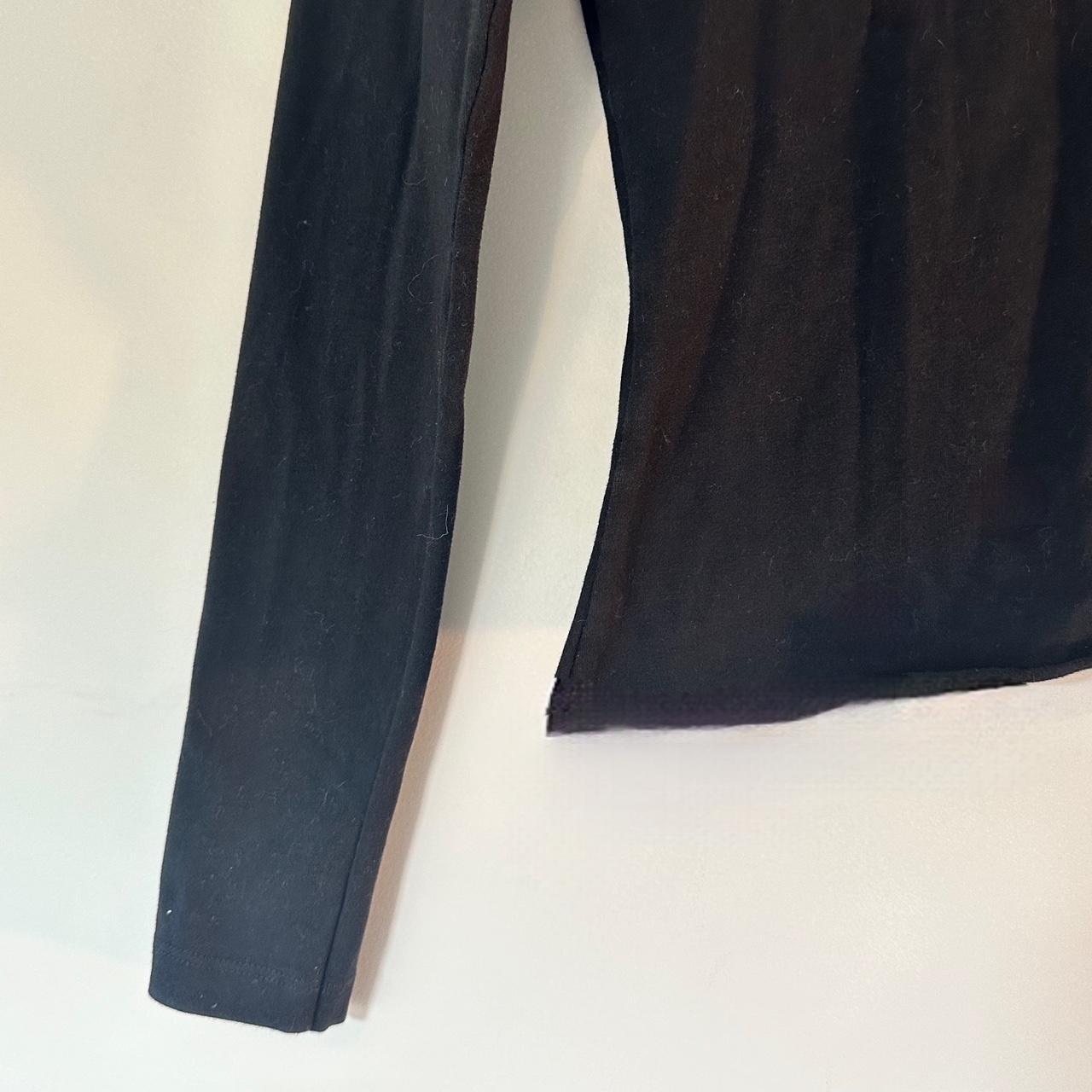 american apparel black long sleeve tee (medium but... - Depop