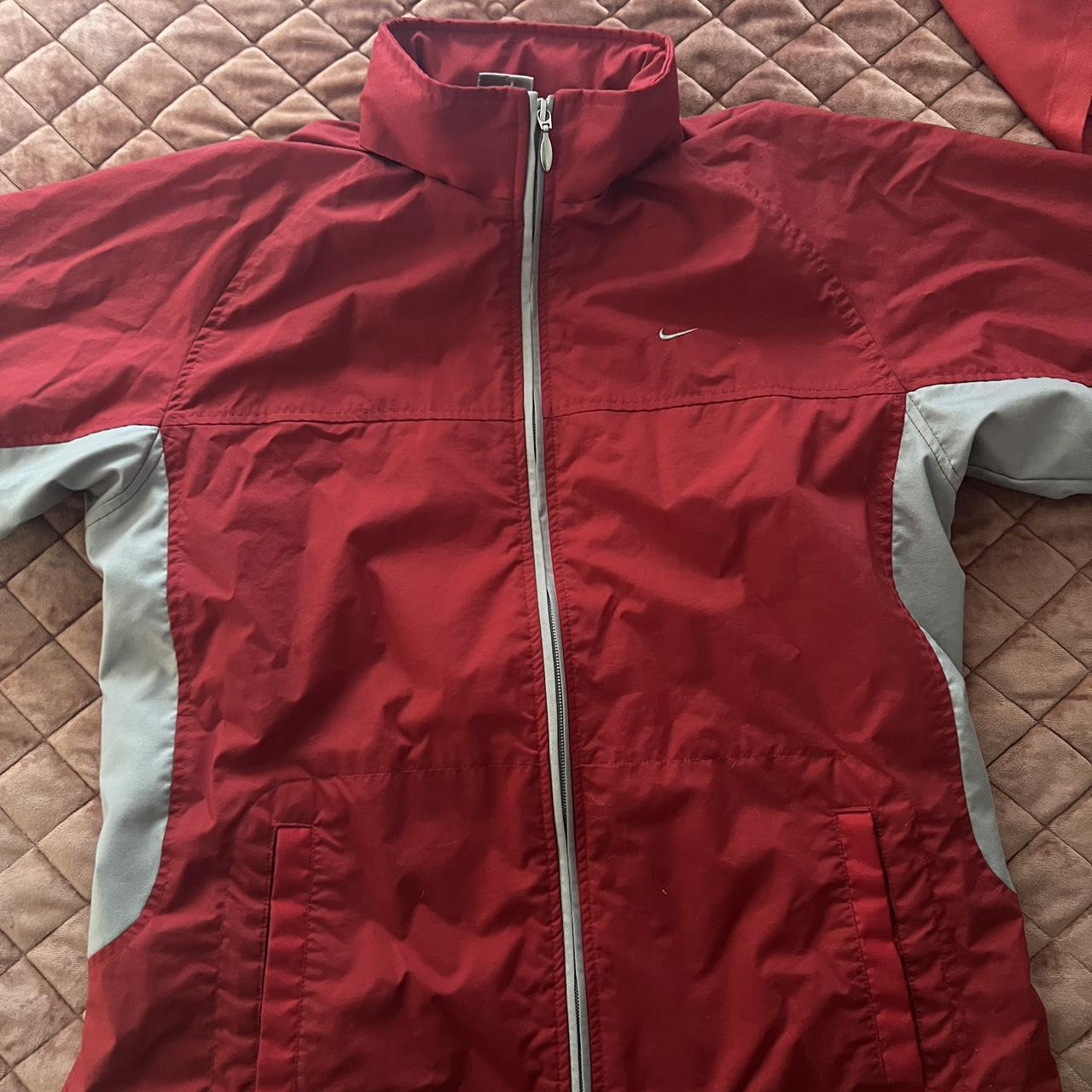 mens red nike windbreaker