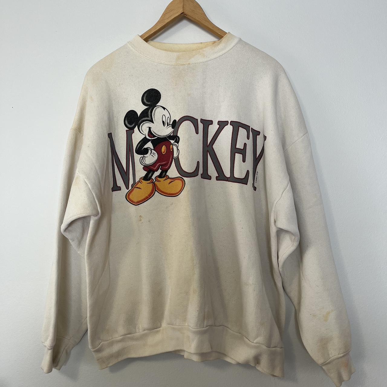 Vintage 90s Disney Mickey Sweatshirt Crewneck... - Depop