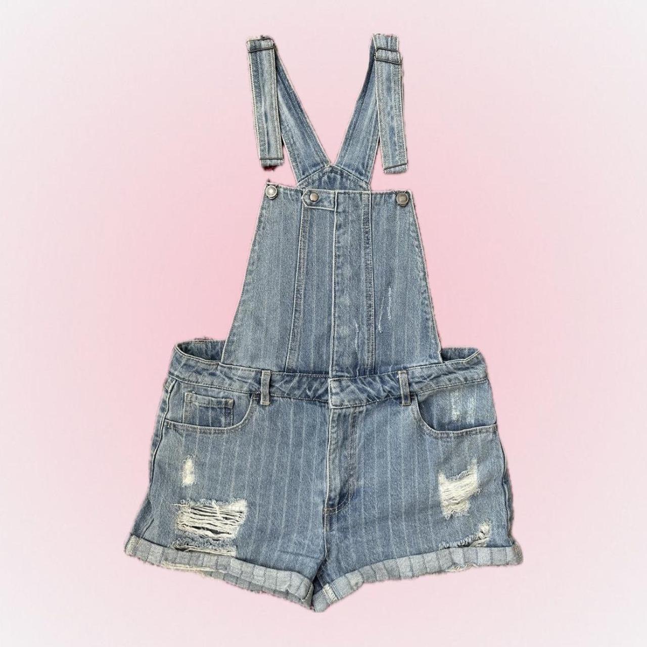 Forever 21 Denim Overall Shorts worn and loved