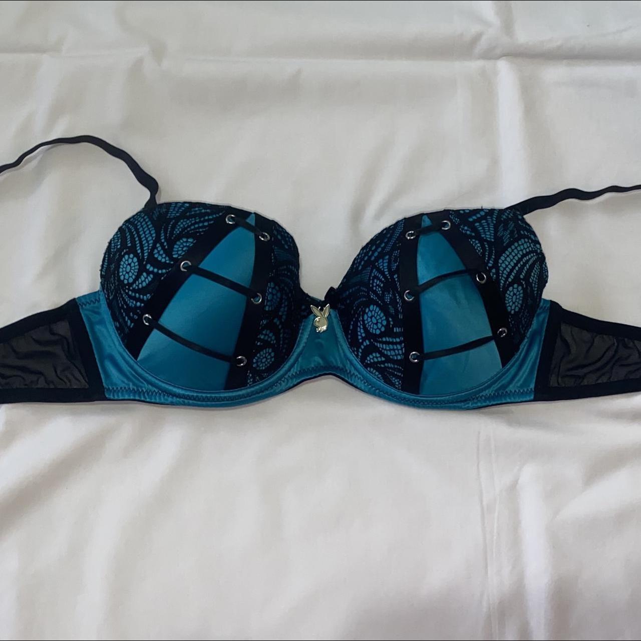 authentic blue playboy bra 💙🩵 super comfy and still... - Depop