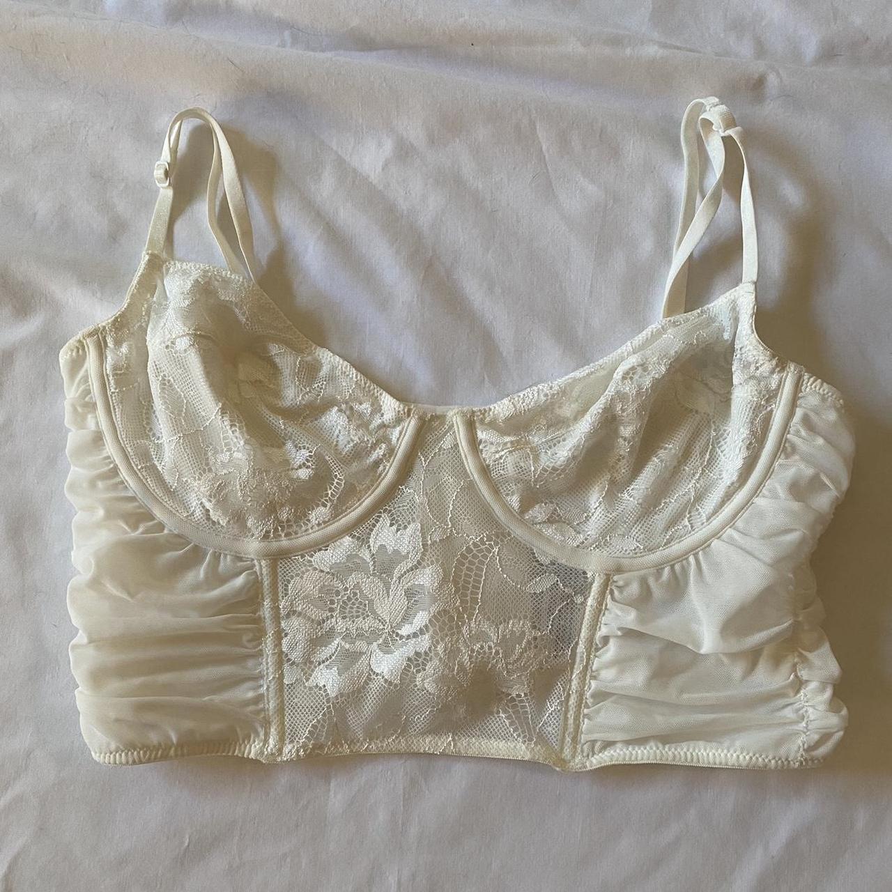 white glassons corset/top 🤍 worn a handful of times... - Depop