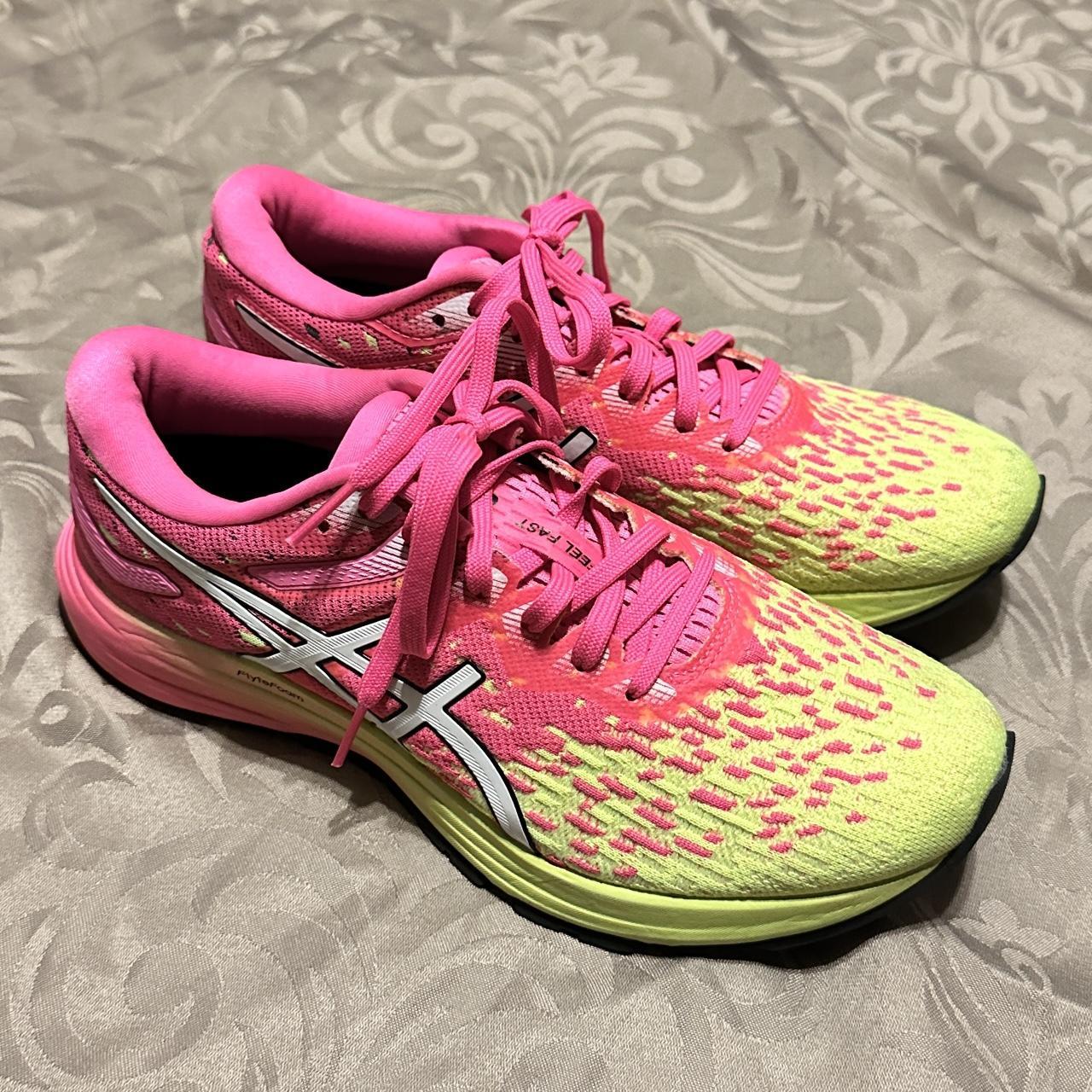 ASICS Dynaflyte 4 Hot Pink Yellow Women s. Depop