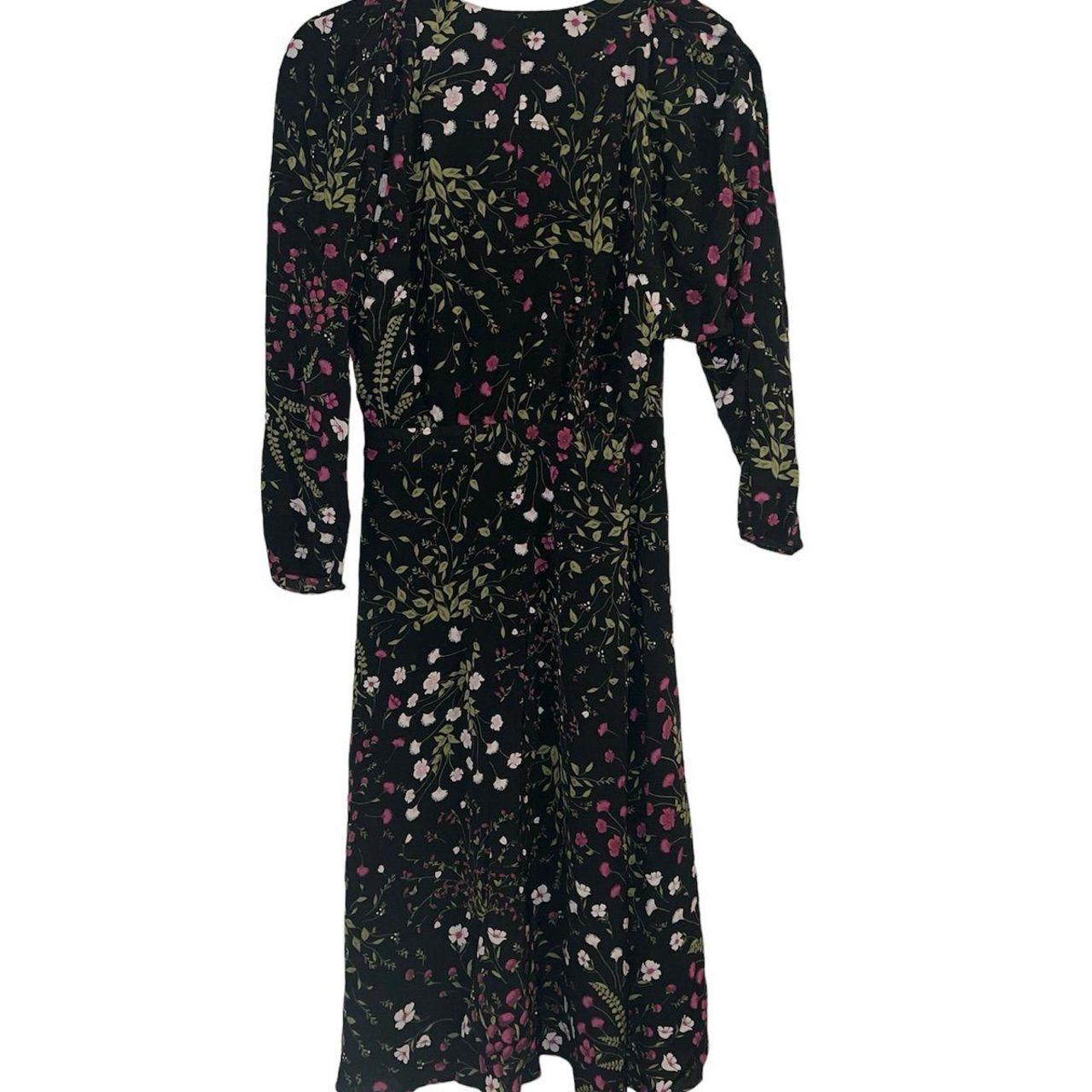 New Joie Acantha Floral Wrap Dress Caviar Size extra