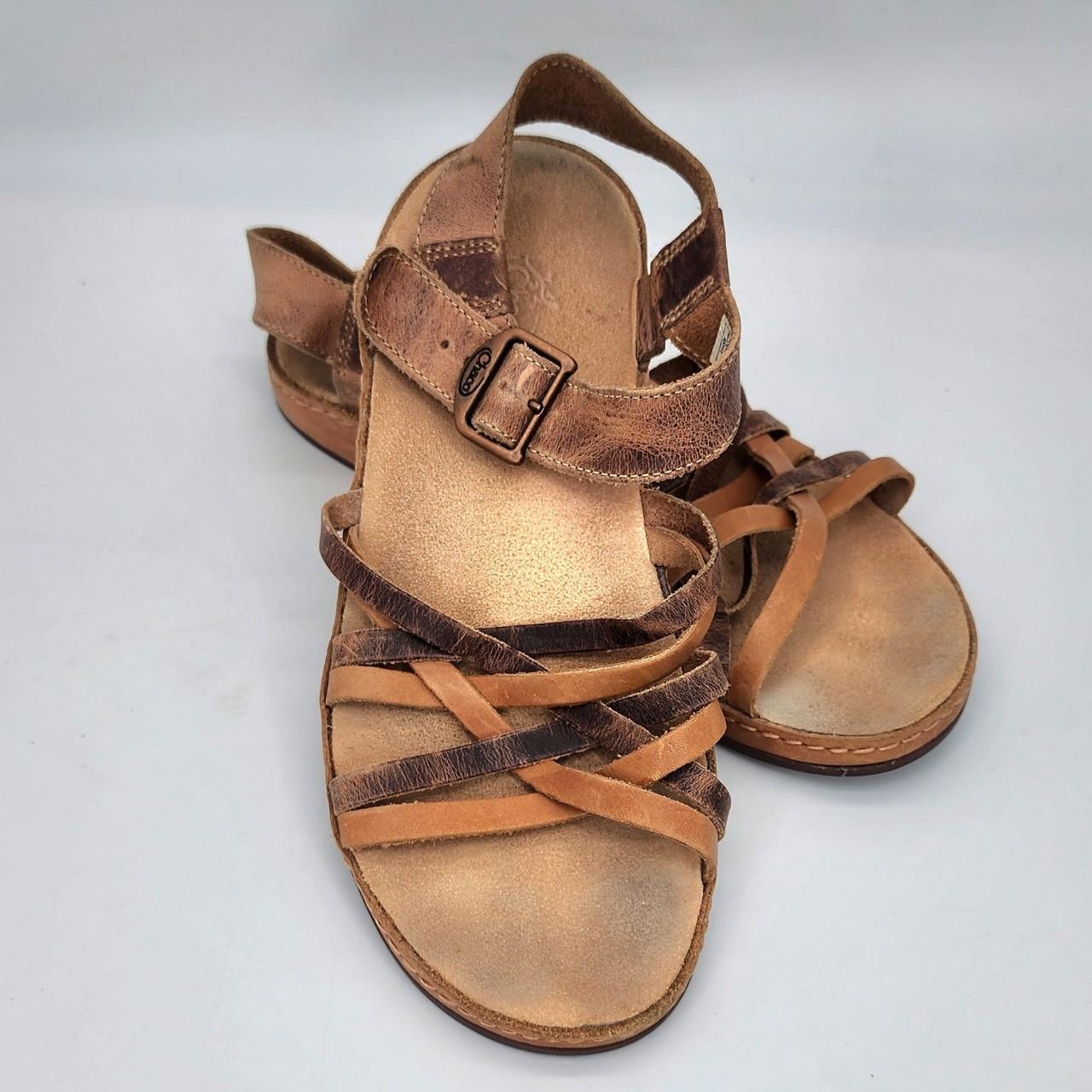 Chaco Toasted Brown Womans sandals US size 7 Buckle Depop