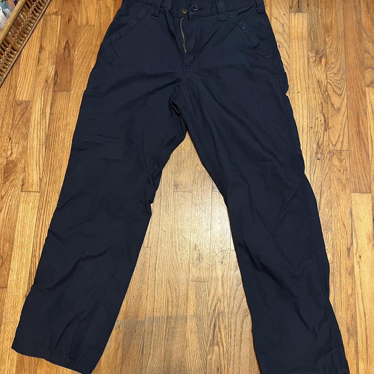 Navy Blue Carhartt Carpenter Pants, No Flaws Never - Depop