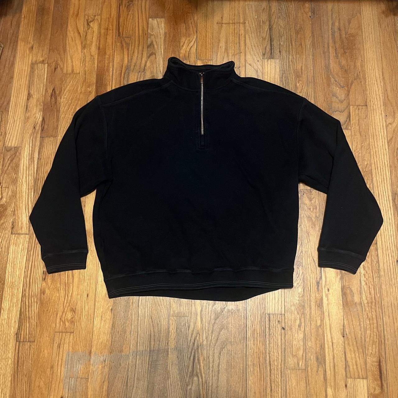 kirkland black quarter zip, no flaws, size XL,... - Depop